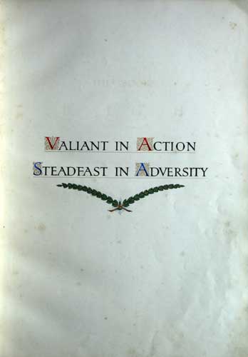 The Title Pages of the book recording the role of the 2nd Battalion in the 1st Battle of Ypres