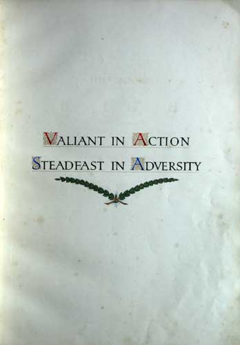 The Title Pages of the book recording the role of the 2nd Battalion in the 1st Battle of Ypres