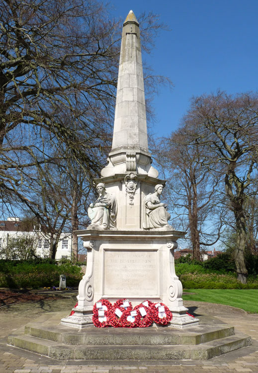 The War Memorial in Beverley's Memorial Gardens