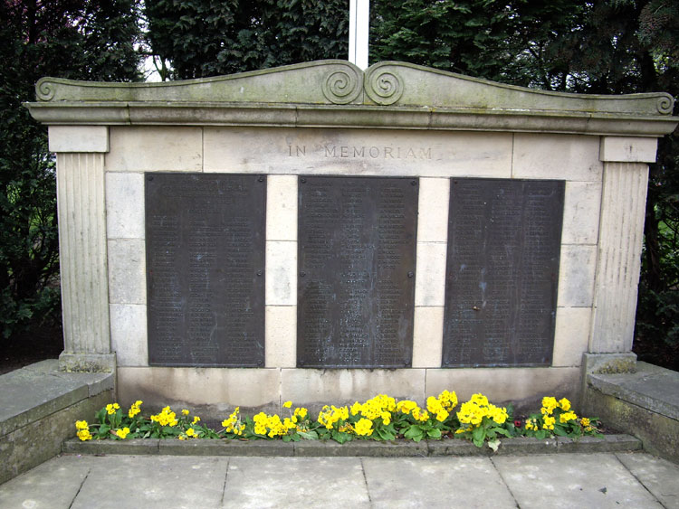The War Memorial in Billingham's Garden of Remembrance.