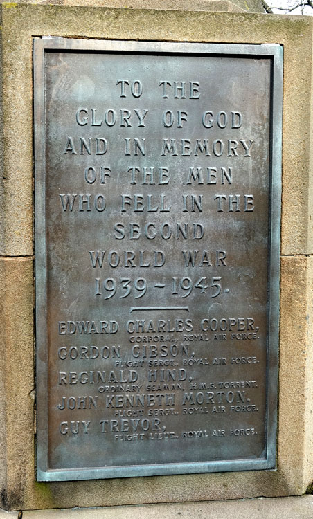 Second World War Dedication and Commemorations the Castle Eden War Memorial