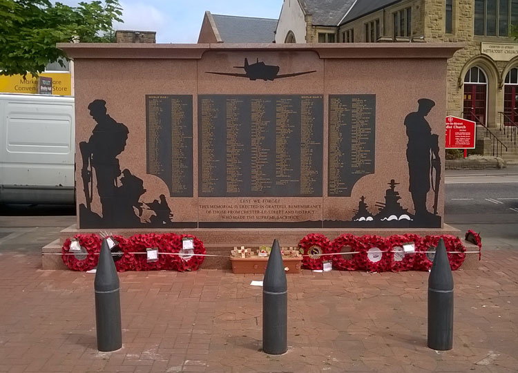 The War Memorial for Chester-le-Street in the Market Place