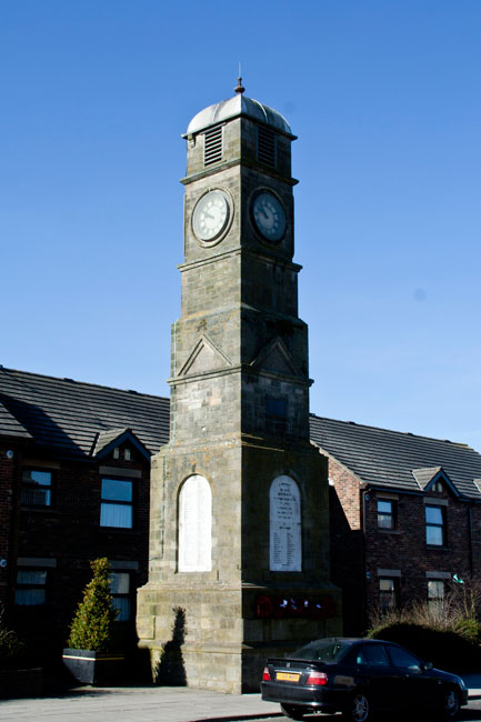 The Clock Tower in Easington Lane Which Commemorates the Dead of Both World Wars