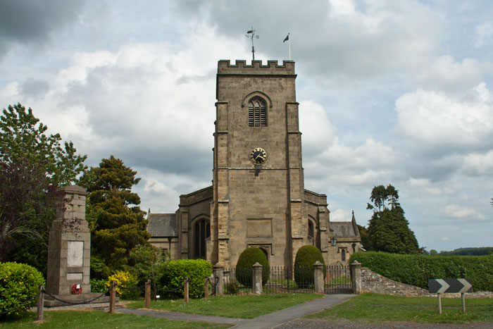 The War Memorial at East Witton, outside St. John's Church