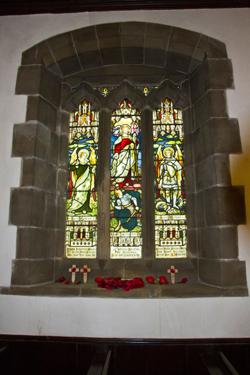 The First World War Memorial Window in the Church of St. Michael & All Angels, Esh