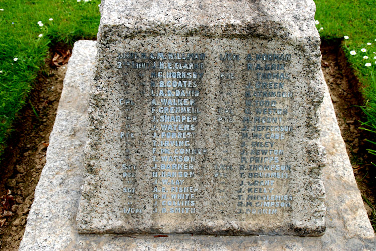 Commemorations on the Fricourt Memorial - 2