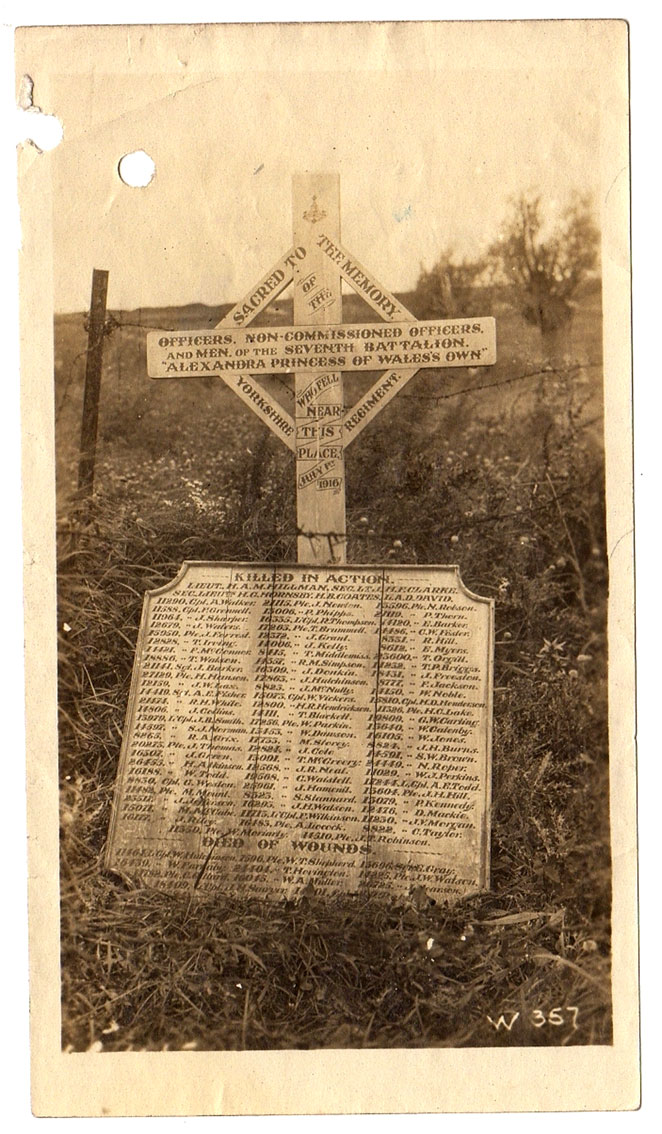 The Fricourt Memorial pre-1921.