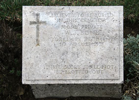 Private William James Bond, 18092. 