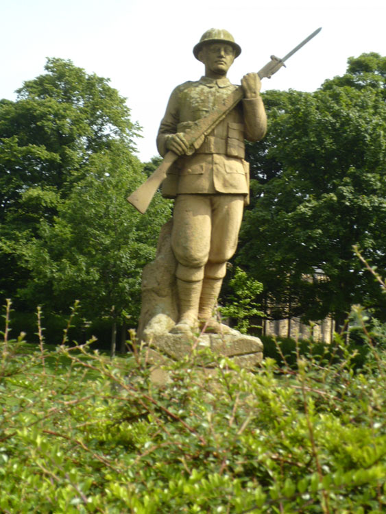 Sculpture on the War Memorial for Gleadless, Hollins End and Intake (Sheffield)