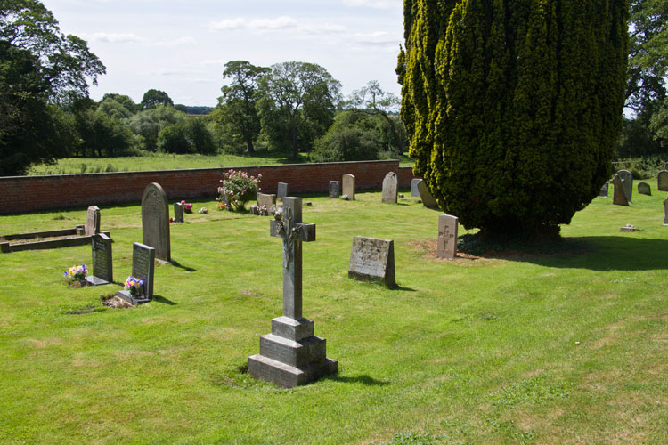 Private Midgley's Grave in Aldwark (St. Stephen) Churchyard (Right, by the Yew Tree)