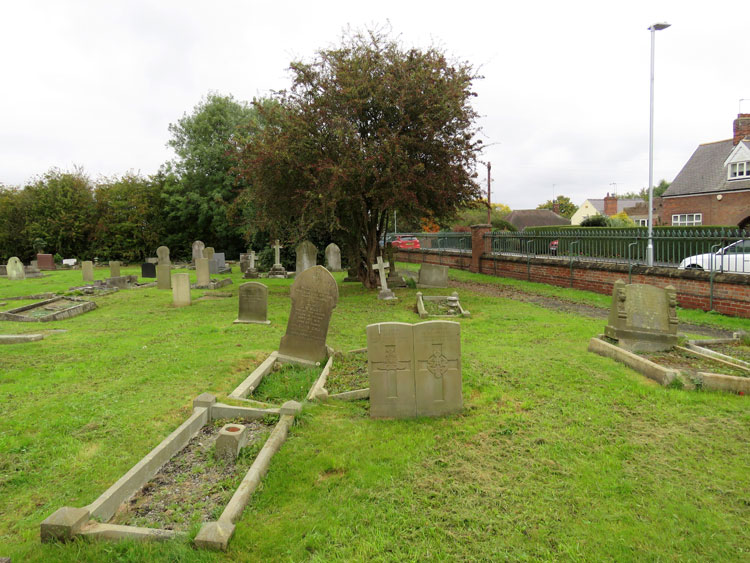 Beverley (St. Martin's) Cemetery - Private Walker's Headstone on the Right.