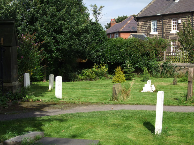 Bilton (St. John) Churchyard. Private Kidson's grave is third from the left.
