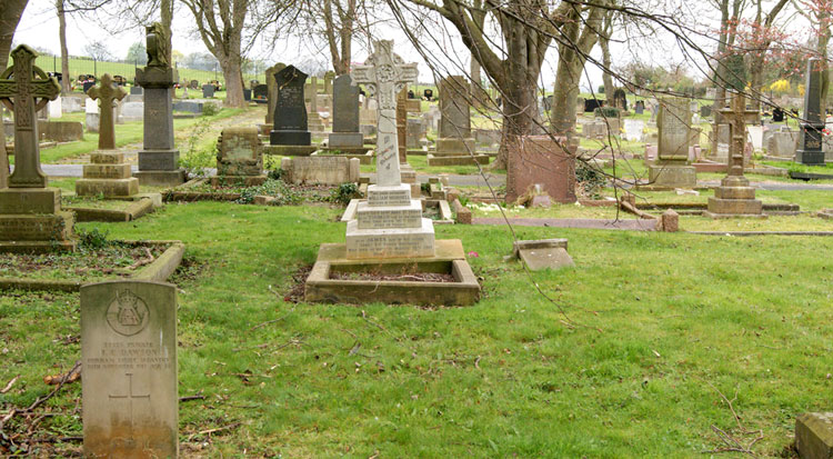 The Walker Family Headstone in Boldon Cemetery