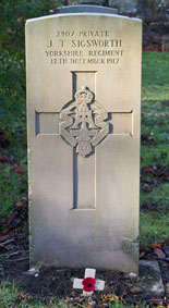 Private Joseph T Sigsworth. 2907. 