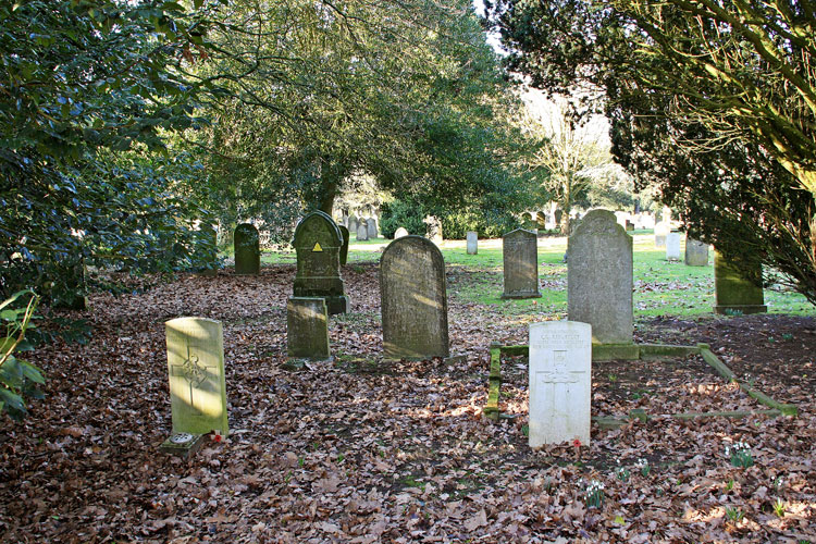 The headstone for Private Brackenbury (left) in Boston Cemetery
