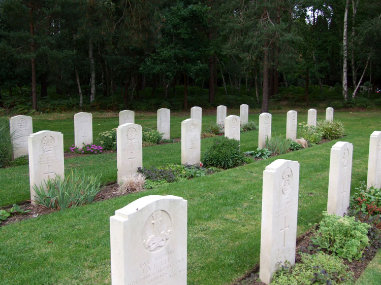 Part of the Chelsea In-Pensioners Plot in the BRookwood Military Cemetery. Frank Locke's Headstone in the Centre.