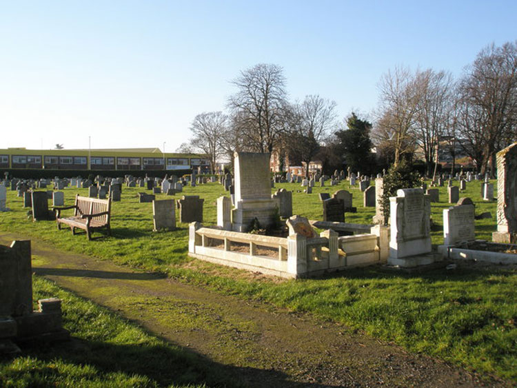 A General View of Part of Portsmouth (Milton) Cemetery, Looking Towards Milton Road 