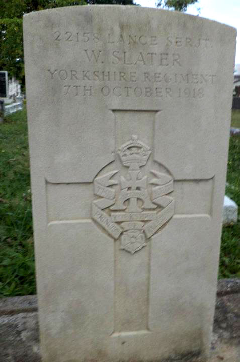 Lance Serjeant William Slater. 22158.