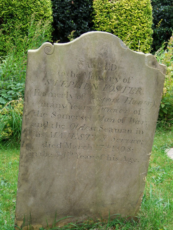 Stephen Foster's headstone in Copmanthorpe (St. Giles) Churchyard