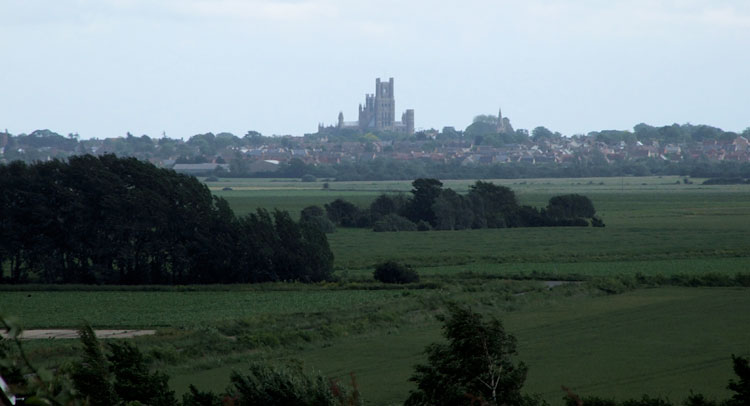 The View Towards Ely Cathedral from the Coveney Wesleyan Methodist Chapel.