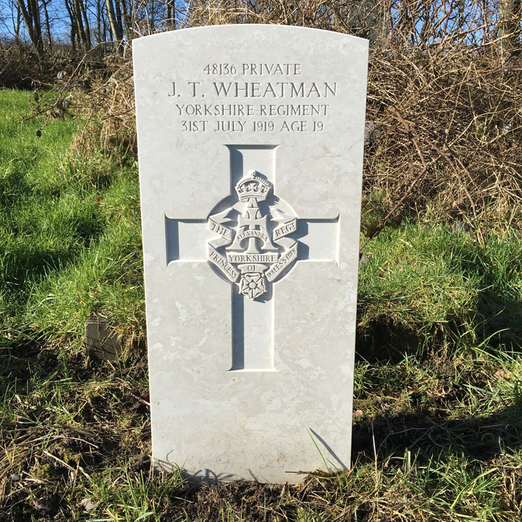 Private James Thomas Wheatman. 48136.