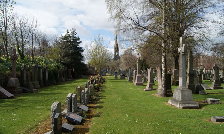 A general view of Edinburgh Grange Cemetery