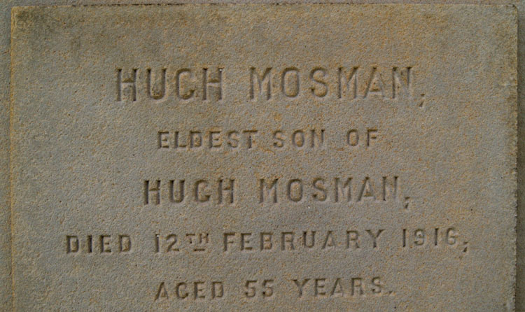 The Commemoration of Lieutenant Hugh Mosman on the Mosman Family Grave, Edinburgh Grange Cemetery