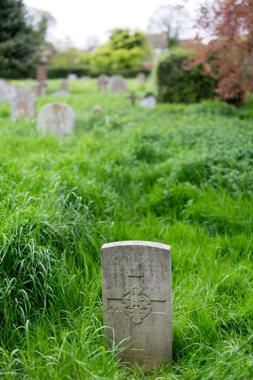 Private Warner's Headstone in Framlingham Cemetery