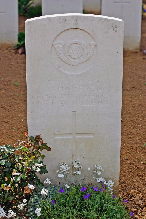 John George Hodgson, 34907. KIng's Own Yorkshire Light Infantry.