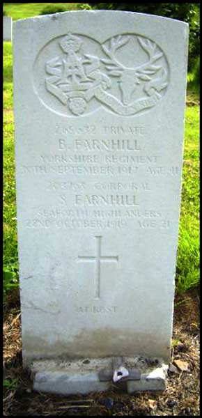 The grave of Benjamin and Sam Farnhill