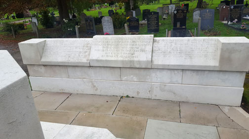 The First World War Screen Wall in Hendon Cemetery and Crematorium
