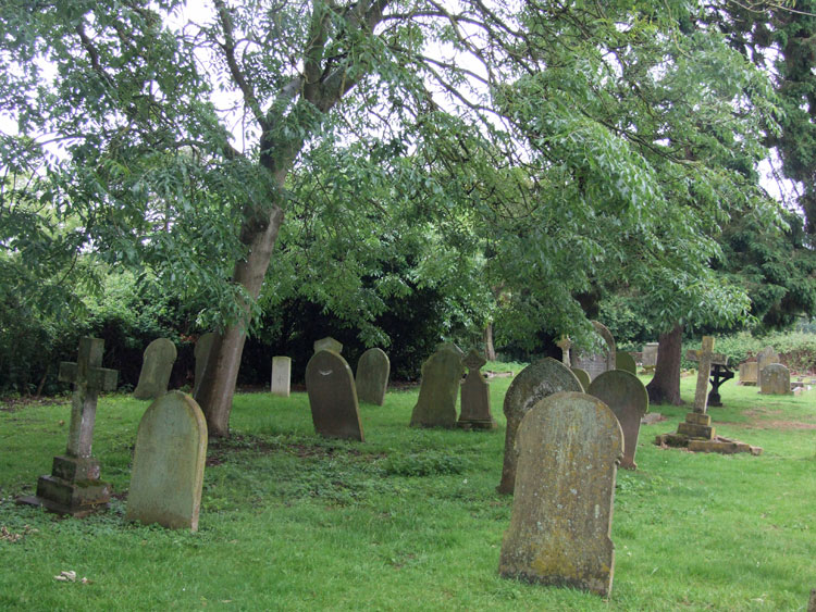 Hilgay (All Saints) Churchyard and Private Carnell's headstone