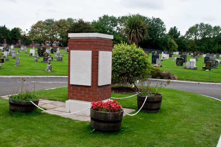 The Commemorative Screen Wall in Horden (Thorpe Road) Cemetery.