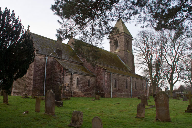 The Churchyard of St. Cuthbert's, Kildale. Private Etherington's grave is on the lower right of the photo.