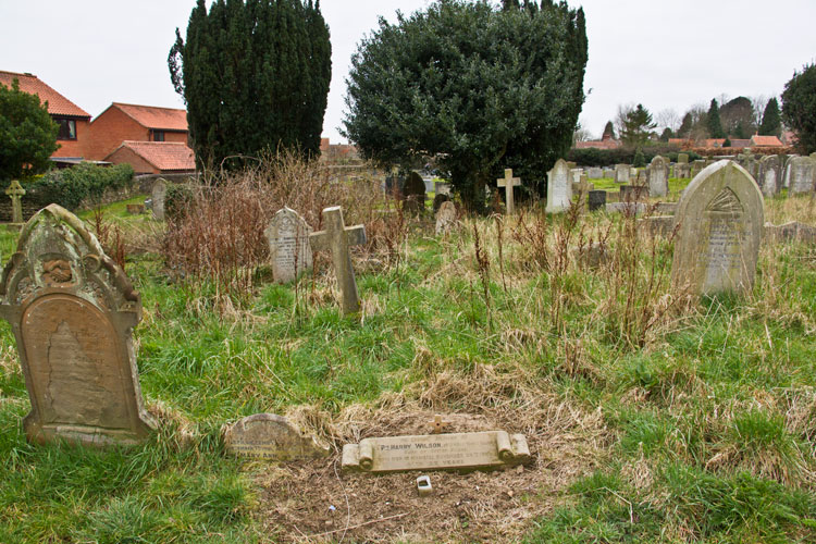 Private Wilson's Headstone in Kirkbymoorside (All Saints') Churchyard