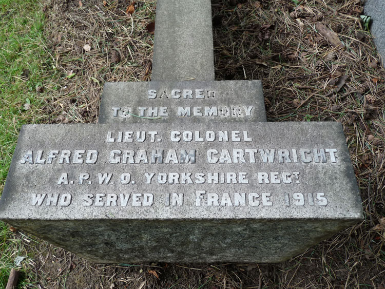 The Inscription on Colonel Cartwright's Headstone in Longbenton (Benton) Cemetery