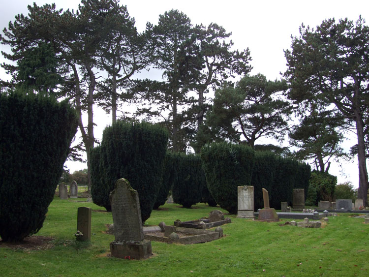 View of the Manton Cemetery with Pte Elliott's grave in the left foreground