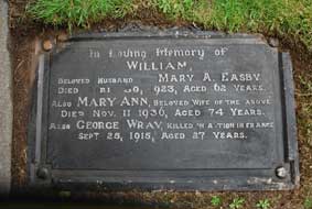 The Wray / Easby Family Headstone