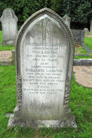 Lance Corporal Benjamin Langton. 8173. 