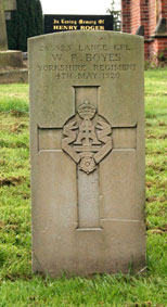 Lance Corporal Walter Fowler Boyes. 265523.