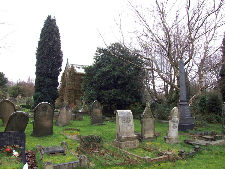 A View of Rotherham (Moorgate) Cemetery Showing the Pope Family Headstone