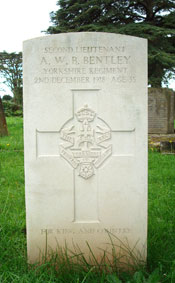 2nd Lieutenant Arthur Webb Butler Bentley. 