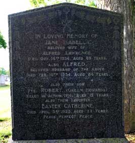Lawrence Family Headstone