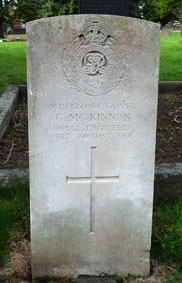 Sapper George McKinnon. WR/322088. Royal Engineers - Inland Water Transport, formerly 26395 the Yorkshire Regiment. Died at home 3 August 1918. 