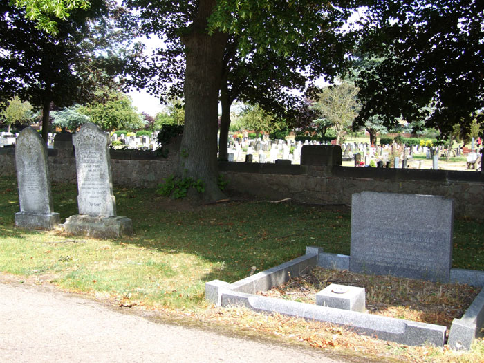 Wigston (Leics) Cemetery, - the plot in which L/Cpl Rudkin and his Wife are Buried
