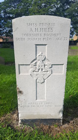 Private Arthur Henry Hiles, 38133. 