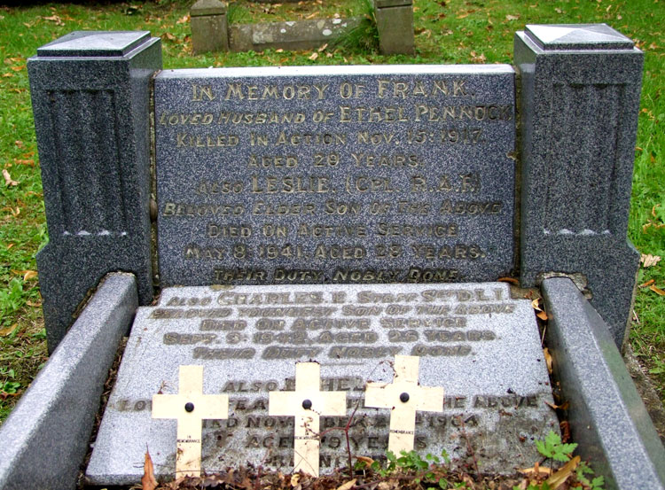 The Pennock Family Headstone in St. Helen's Churchyard, GrindlefordSt.