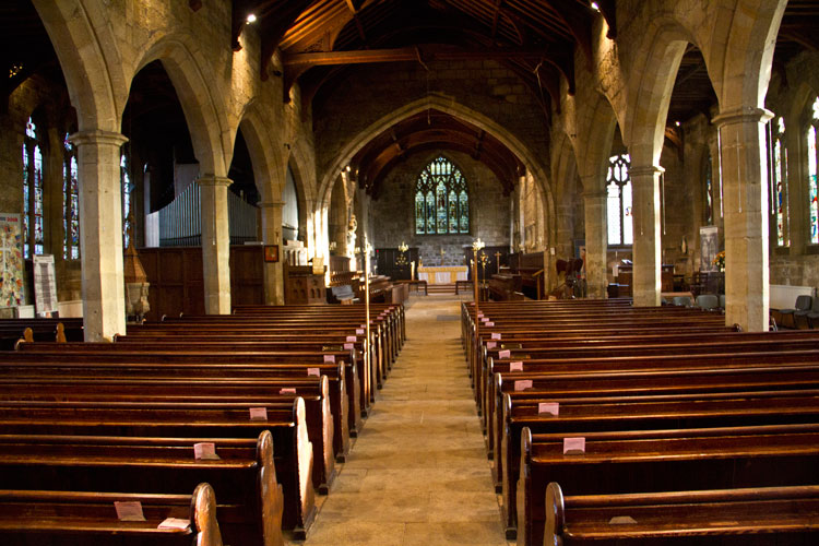 The interior of St. Nicholas' Church, Guisborough