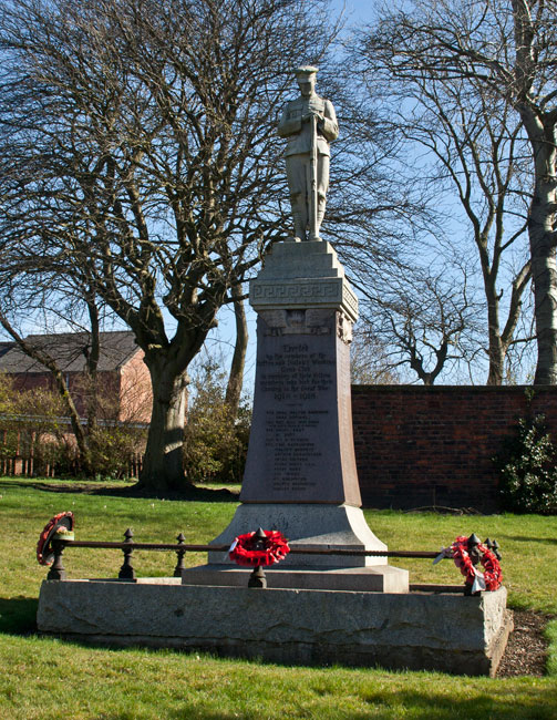 The War Memorial for Hetton-le-Hole in the grounds of the Hetton and District Working Men's Club and Institute