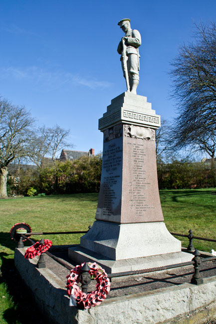 The War Memorial for Hetton-le-Hole in the grounds of the Hetton and District Working Men's Club and Institute